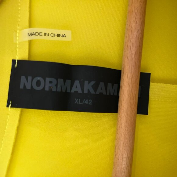 Norma Kamali Woman's Yellow NK Shirt Jumpshort Sz XL - Picture 6 of 14